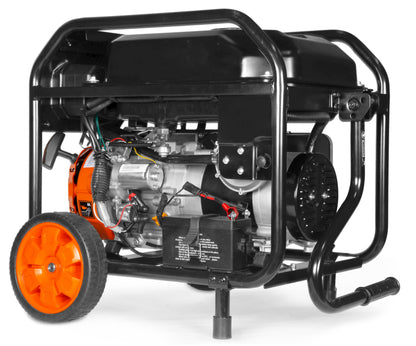 WEN 5,600-Watt Dual Fuel Portable Generator with Wheel Kit, Electric Start, and CO Watchdog (DF5600X)