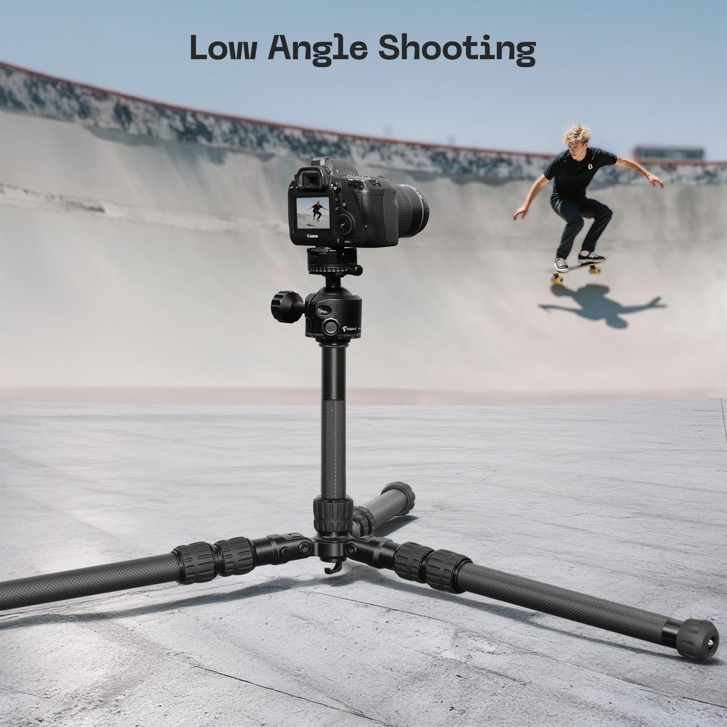 FANAUE Carbon Fiber Tripod with Fluid Ball Head, Compatible with Arca Swiss/RRS for Camera, Binoculars Telescope