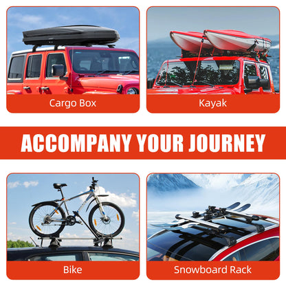 Roof Rack Cross Bars for 2007-2026 Jeep Wrangler JK JL/Gladiator JT 396lbs Lockable Roof Rails Crossbars Anti-Theft Roof Rackfor Cargoes, Bicycles, Kayaks, Luggage Racks, Suitcases, Canoes
