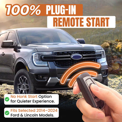 Kicky Ride Plug-in Remote Start Kit – Start from Your Factory Fob – Some Ford, Lincoln Vehicles – F-150, F-250/350, Edge, Ranger, Bronco Sport, MKZ & More! – Extend Runtime - Check CAR Compatibility