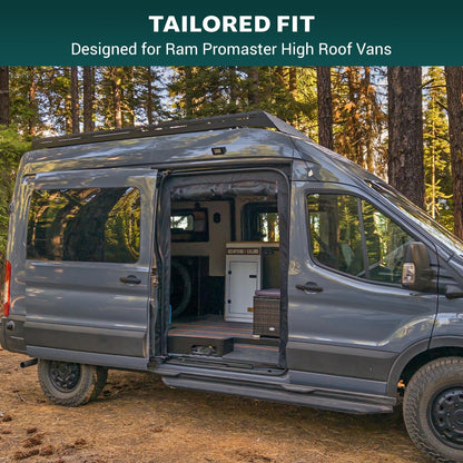 VANNCAMP Magnetic Sliding Door Bug Screen for Ram ProMaster High Roof Van,2014-2026, Weighted Bottom, Hands Free Entry, Center Magnetic Closure