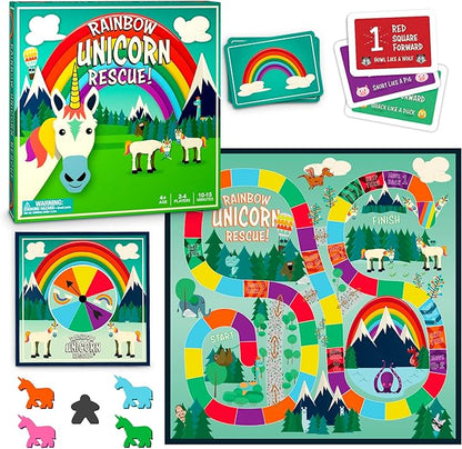 Rainbow Unicorn Rescue - Board Game for Kids Ages 4-8 Fun Family Board Games Games for 4+ Year Olds Kids Games for 4+ Year Old Birthday Gift Unicorn Toy for Girls and Boys Cooperative Board Games