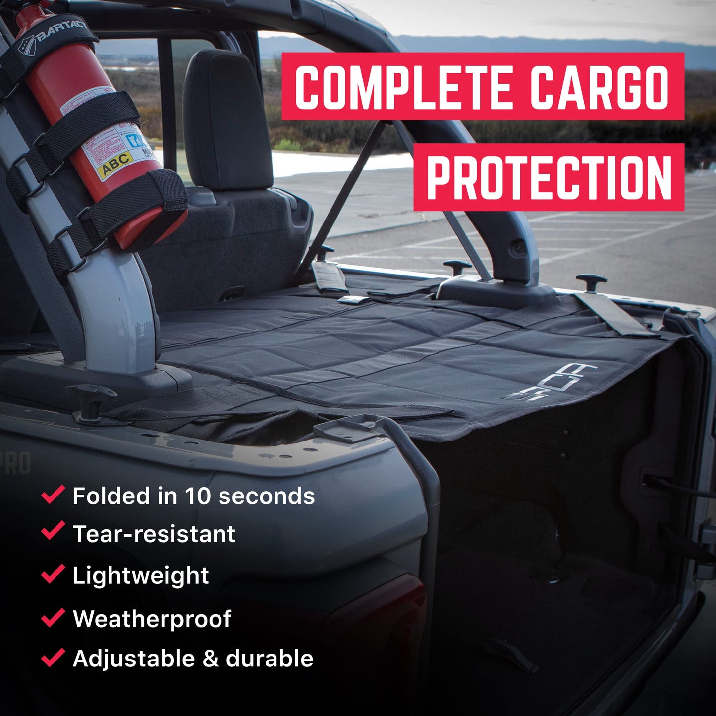 GPCA - Freedom Pack PRO Under Hardtop/Topless Easy-to-Install Patented Tonneau/Trunk Cover Heavy-Duty Accessories for Wrangler JL 2018-2024, 4DR Sport Sahara Rubicon & Freedom Unlimited Models