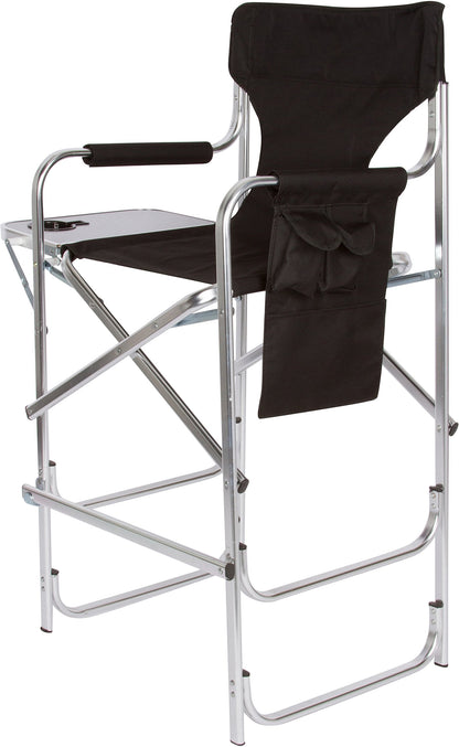 Trademark Innovations Director's Chair, Aluminum, Black