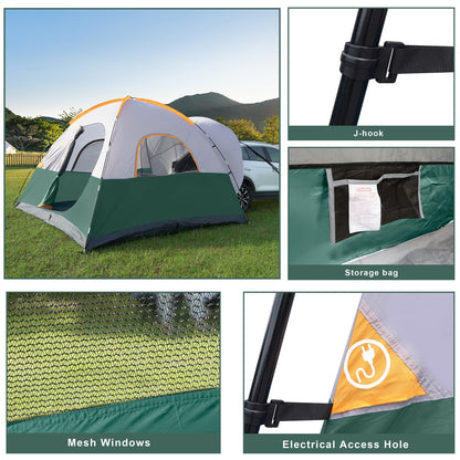 UNP SUV Dome Tent for Camping, Outdoor 6 Person Car Camping Tent, Easy Set Up SUV Tailgate Tent with Rainfly 10' x 10' Vehicle Camping Tent