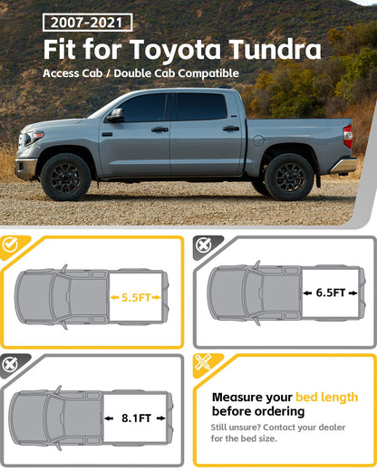 Trumgeta Heavy-Duty Side Bed MOLLE Panel Fit for 2007-2021 Toyota Tundra, Military-Grade Aluminum Truck Bed Storage Panel, 300lbs Load Capacity