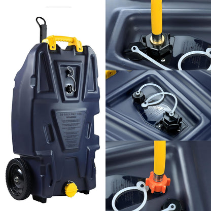 Venustank 39 Gallon RV Portable Waste Tank 2 Wheel Tote Tank