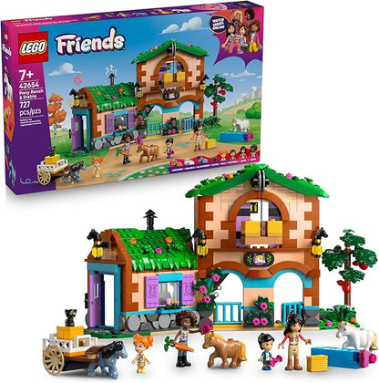 LEGO Friends Pony Ranch &amp Stable Pretend Play Building Toy - Playset with 3 Horse Toys for Creative Storytelling - Birthday Gift Idea for Girls &amp Boys Ages 7+ Who Love Horse Stuff - 42654