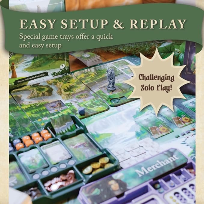 Mythwind Board Game - Cooperative &amp Solo Cozy Village-Building Adventure in a Magical Valley 1-4 Players 30-60 Minute Story-Driven Sessions
