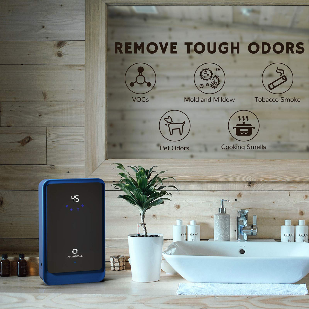 Airthereal AH1000 Portable Ozone Machine for Water and Air - 1000 mg/h, Multipurpose Liquid Ozonator with Negative Ion and Timer