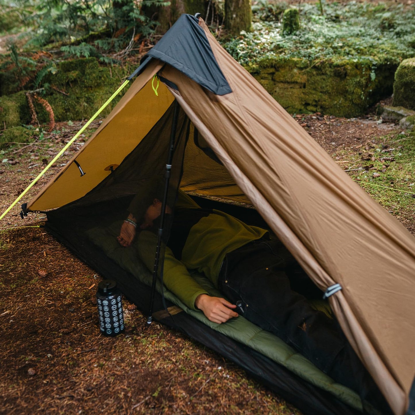 Night Cat Ultralight Tent 1 Person for Professional Backpacker Hiker 2 LBS Only Lanshan Backpacking Bivvy Ground Tent Heavy Rain Waterproof Trekking Pole Not Included