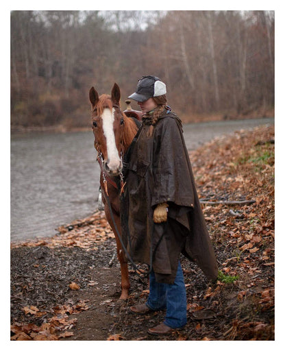 Outback Trading Unisex 2101 Waterproof Breathable Packable Cotton Oilskin Poncho - One Size