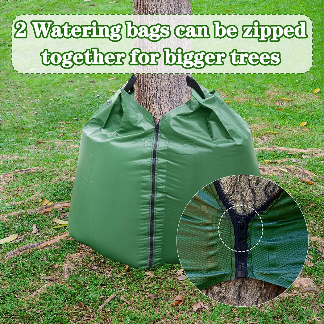 Tanzfrosch 12 Pack 20 Gallon Tree Watering Bags, Reusable, Heavy Duty and Slow Release Gator Bags for Trees, Premium PVC Plant Drip Irrigation Bags,5-8 Hours Releasing Time