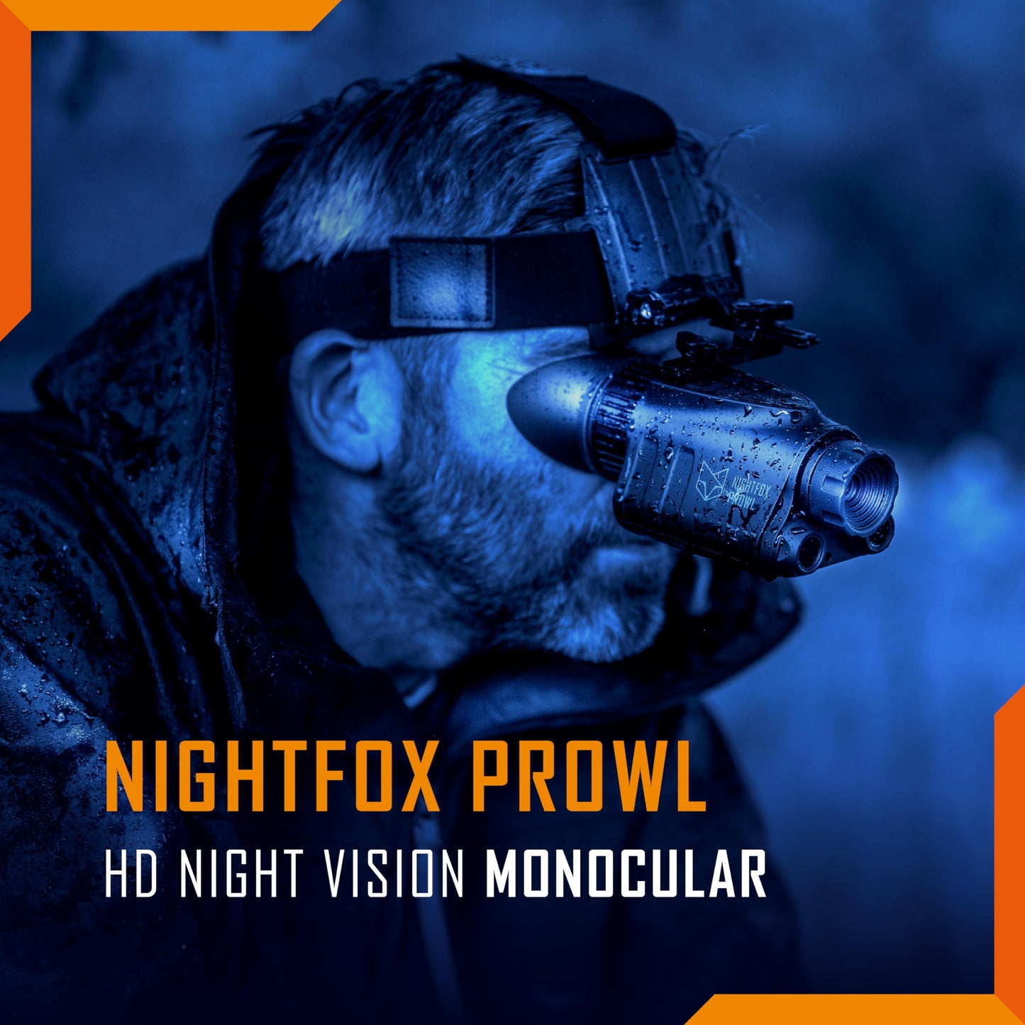 Night Vision Monocular - Nightfox Prowl Night Vision Goggles, Head or Helmet Mounted, 1x Magnification NVG, 1080p Video Recording, Stealth Infrared 940nm IR, Digital NODs for Airsoft, Night Walking