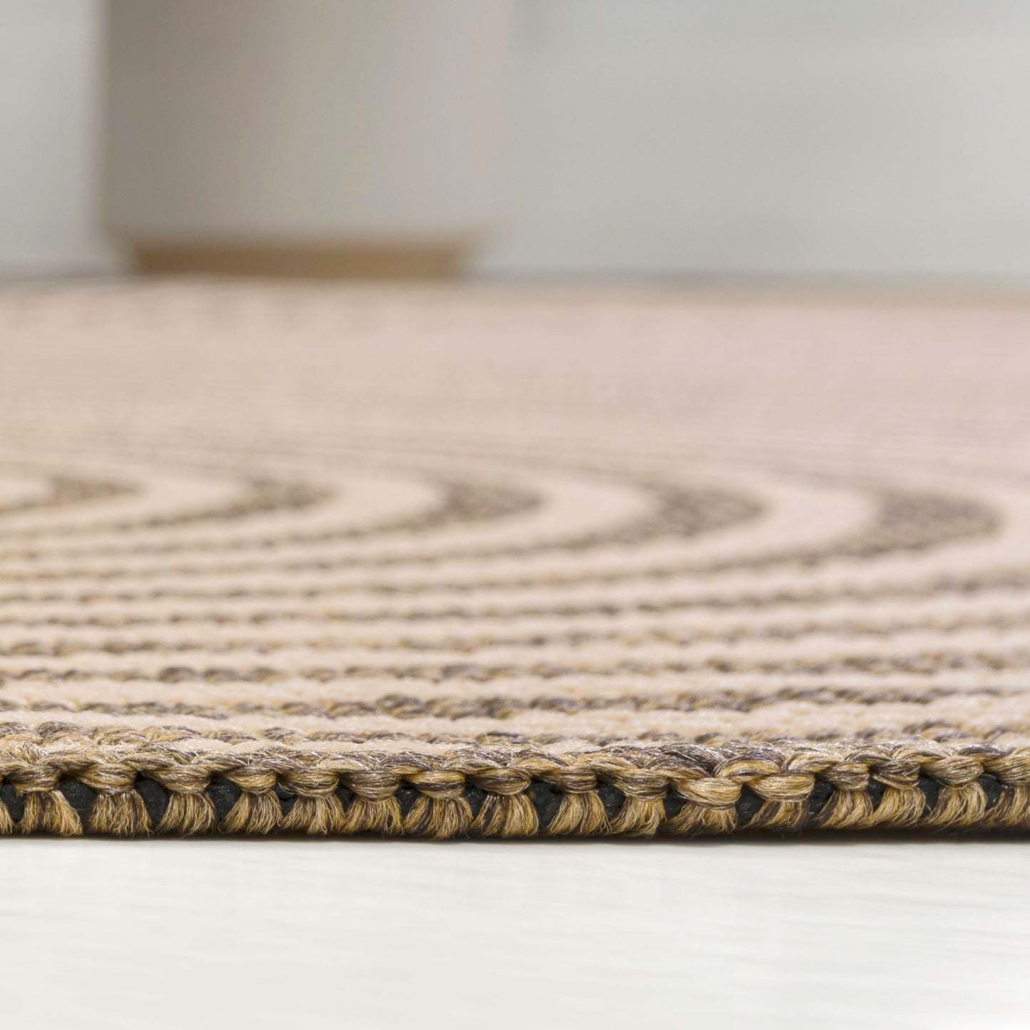 JONATHAN Y Geometric Arch Stripe Indoor Outdoor Area Rug 5X8 Beige/Brown, Margot Modern for Backyard, Patio, Porch, Easy-Cleaning, High Traffic, Pet-Friendly, Non-Shedding (SHP201A-5)