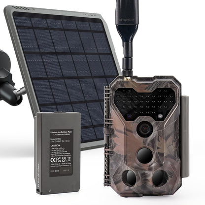 Meidase Solar Cellular Trail Camera S965 Pro (Non-WiFi), Live View, GPS Tracking, 7800mAh Rechargeable Battery, Motion Activated, Ideal for Hunting & Off-Grid Monitoring