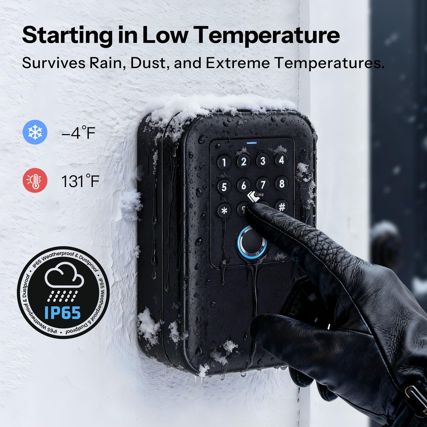 Upgraded Smart Key Lock Box for Outdoor-Key Safe with Fingerprint, Passcode, App, Card & Keys Access,IP65 Waterproof, Wall Mount or Shackle, Ideal for Airbnb, Family & Realtors | TTLock App Version
