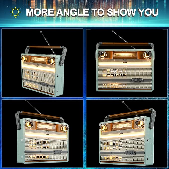 LED Light Kit for Lego 10334 Retro Radio Set Compatible with Lego 10334 Building Blocks Model(Not Include Blocks Set)