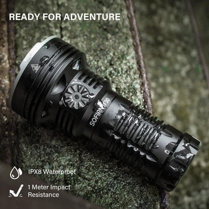 sofirn IF30 Flashlight High Lumens, 12000 Lumens Ultra Bright Flashlight with 685 Meters Beam Distance Spotlight, Rechargeable Flashlight USB C, LED Flashlight Waterproof for Hunting, Searching