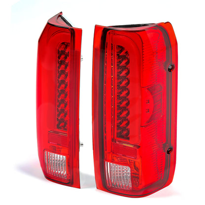 HECASA Tail Light Brake Lamps 3D LED Tube Bar for Ford F150/F250/F350/Bronco - Red Lens, Model MO-1621