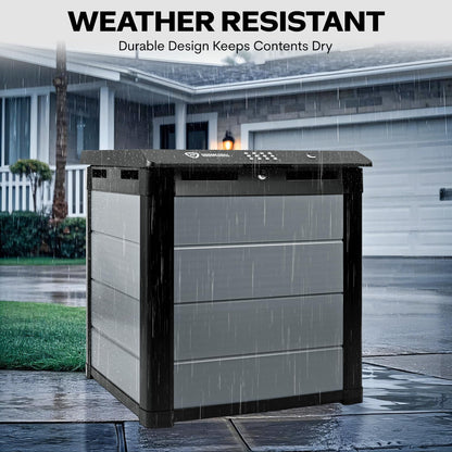 Package Vault- Robust Large Smart Delivery Lock Box "Package Theft Prevention" with a Smart Bluetooth Lock, Great for Outdoor Patios and Porches to Keep Your Packages and Deliveries Safe