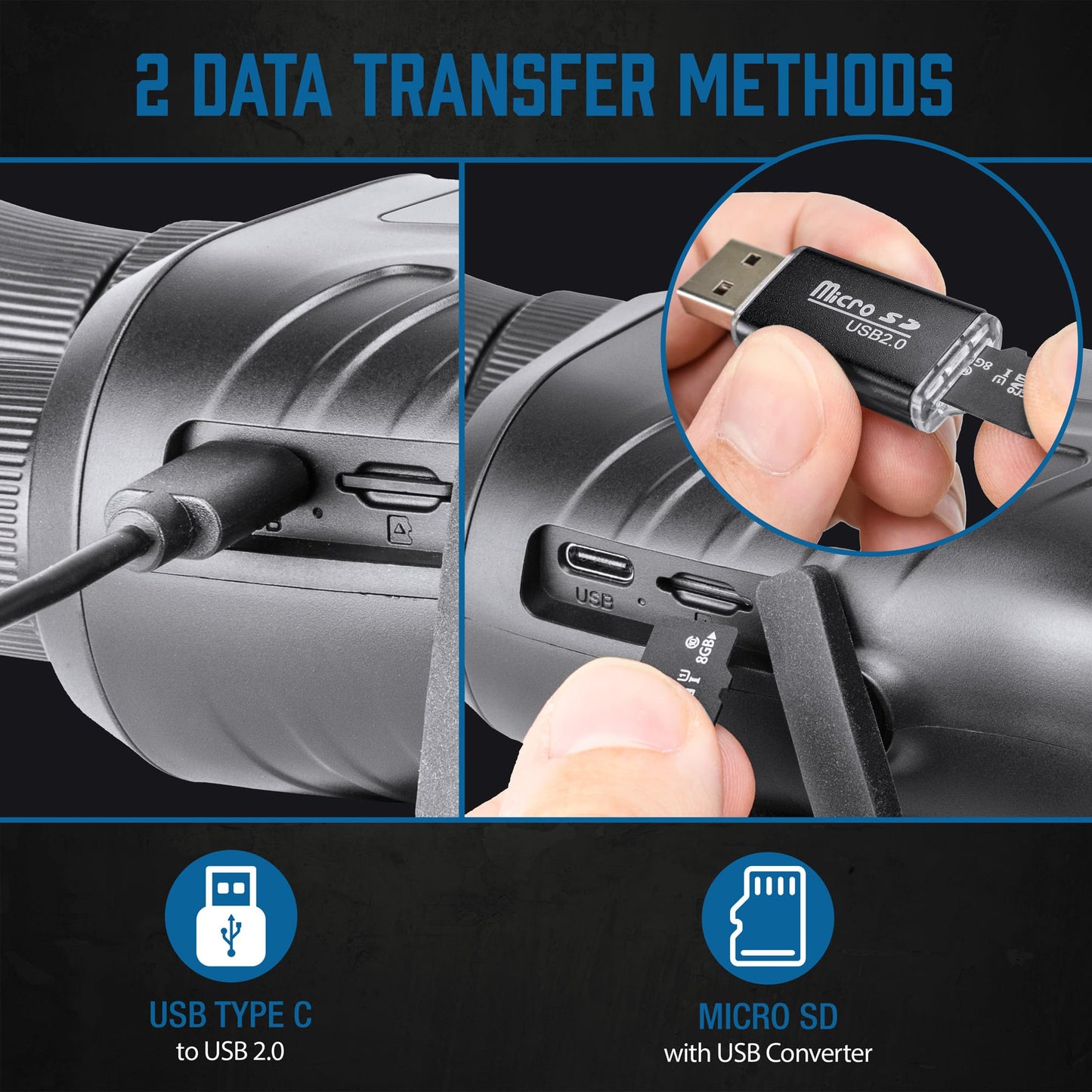 Barska NV-1 Digital Night Vision Monocular Compact Infrared Scope for Day & Night Use HD Photo/Video, Rechargeable Battery, USB/Micro SD Compatible