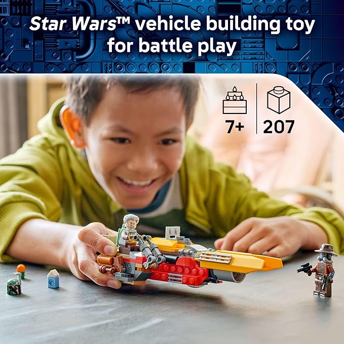 LEGO Star Wars Cobb Vanth’s Speeder Building Toy for Boys &amp Girls - Pretend Play Space Vehicle for Kids &amp Fans Ages 7+ - Gift for Birthdays - W/Cobb Vanth &amp Cad Bane Minifigures - 75437
