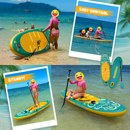 Seaseesup Kids Stand Up Paddle Board with Inflatable SUP Accessories, Durable, Lightweight, Wide Stable Design, Non-Slip Comfort Deck,Inflatable Paddle Board for Kid & Youth