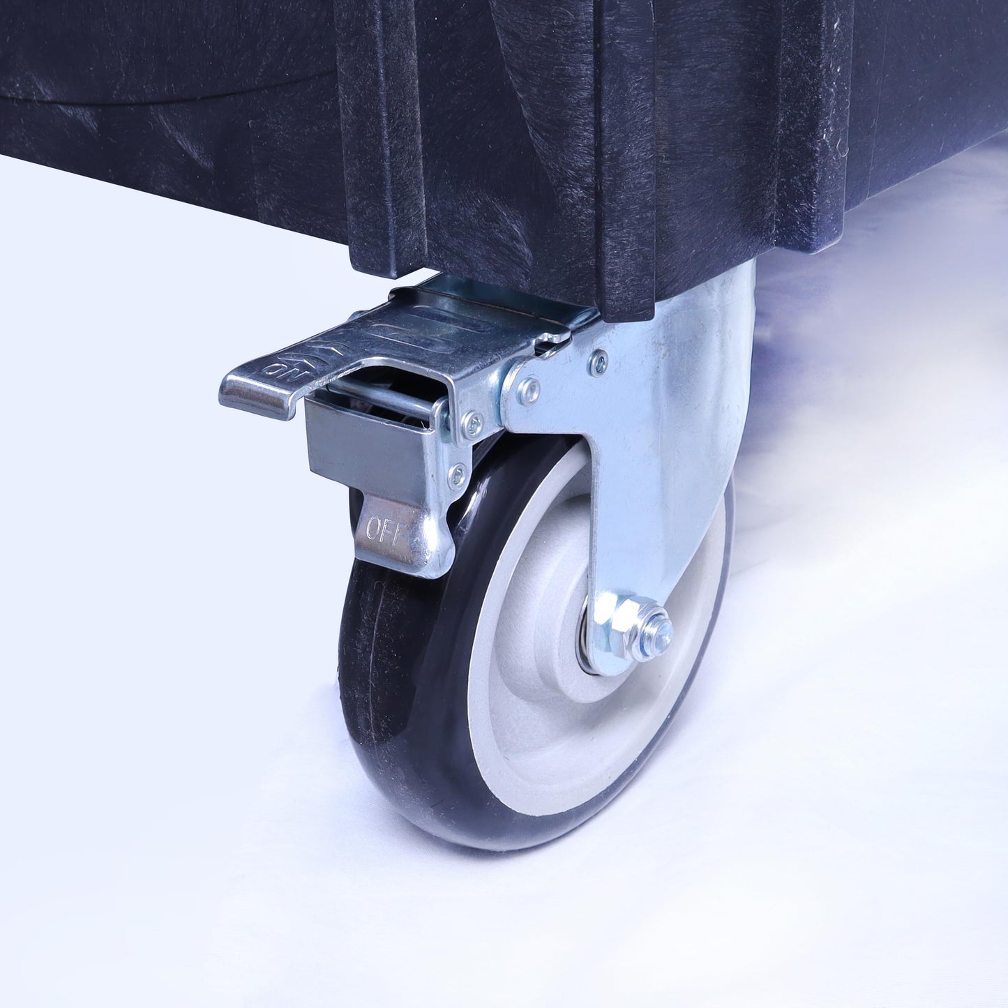 HIGOOD Heavy Duty Plastic Utility Cart, 39.57 x 16.73 in, Flat Top, 2 Swivel Wheels, 500 lbs Capacity, Black