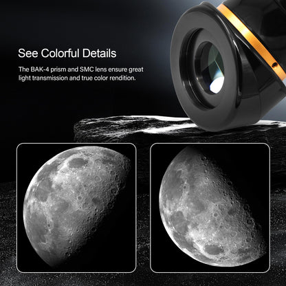 Astromania 2" 45-Degree Erecting Prism Diagonal - Bundle with - Transport Bag for 1.25" Eyepiece and 2" Eyepiece - Eyepiece Carry Case