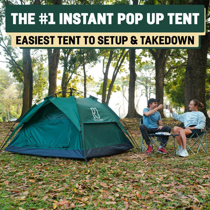 Reactive Outdoor Tent - 3 Second Tent - 3 Sec Instant Pop Up - Easy and Quick Setup Camping - 1 Person Setup Waterproof Double Layer Outdoor Camping (Large (2-3 Person))