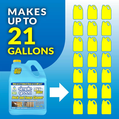 Simple Green Oxy Solve Pressure Washer Cleaner - Unscented, 128 Fl Oz | Ideal for Decks & Fences