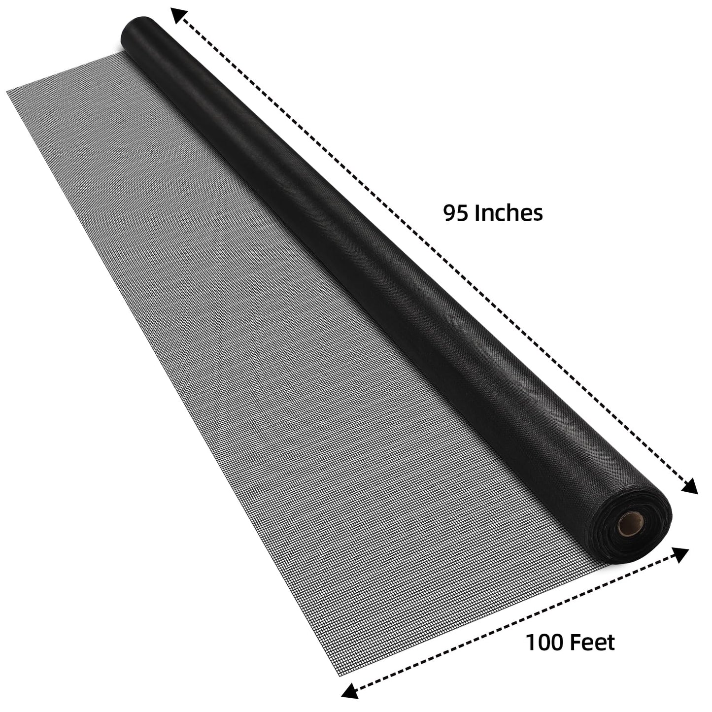 Patio Porch Screen Mesh Roll - 95"x100', Easy-to-Cut Porch Screen Mesh Roll for Patio, Pool, Durable Patio Screen Mesh Replacement
