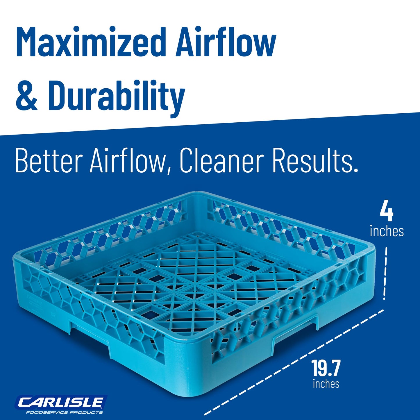 Carlisle FoodService Products RB14 OptiClean Bowl/Open Rack, Blue (Pack of 6)