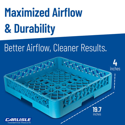 Carlisle FoodService Products RB14 OptiClean Bowl/Open Rack, Blue (Pack of 6)