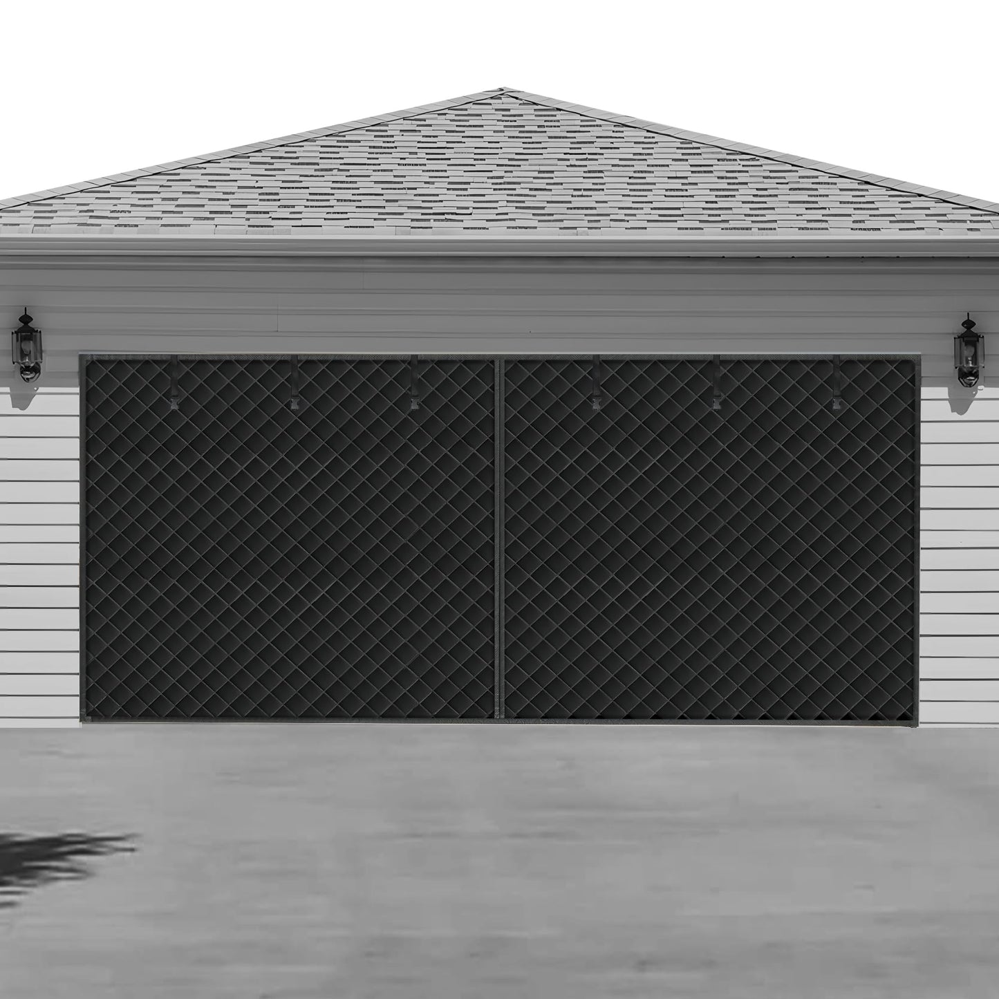 Garage Door Insulation Kit, Garage Insulated Door Curtain, Garage Screen for Winter, Weatherproof, Windproof, Soundproof(16 * 8Ft)