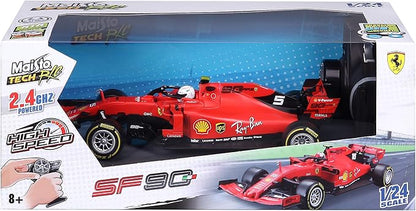 Maisto Tech Premium High-Performance R/C F1 Ferrari SF90 Leclerc Super Car - 2.4 GHZ - 1:24 Scale