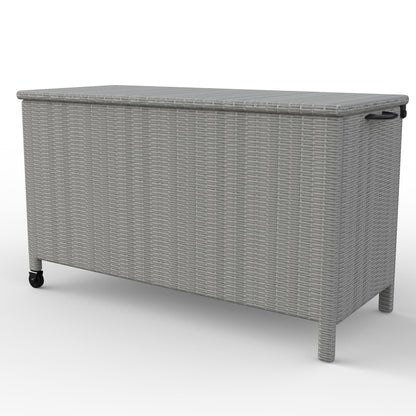Takywep 140 Gallon Large Deck Box Waterproof,Indoor Outdoor Weather Resistant Storage Container,Polyester Cloth Lined with Soft Close Hinges for Patio Furniture Cushions, Garden Tools