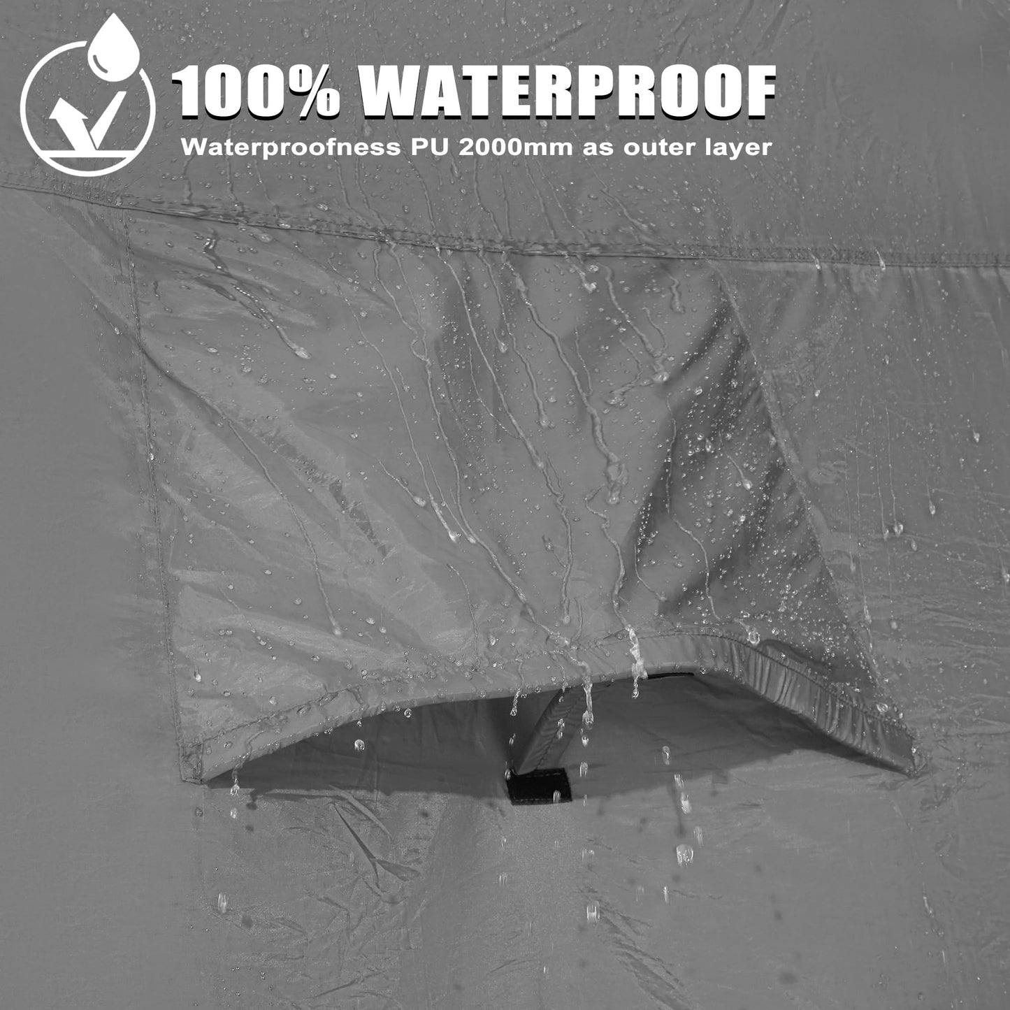 GoHimal Pickup Truck Tent, Waterproof PU2000mm Double Layer for 6.5 FT Truck Bed, Portable Bed Tent for Camping, Gray