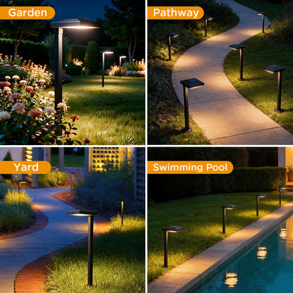 LUTEC 6 Pack Low Voltage Pathway Lights, Aluminum 12V Landscape Lighting with Connectors，IP65 Waterproof Anti-Glare Wired LED Pathway Lights, 5W 500LM Warm White 3000K for Pathway, Yard, Garden