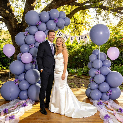 110pcs Dusty Blue Balloon 12 Inch, Blue Latex Balloons for Birthday Party Baby Shower Wedding(with 2 Ribbons).