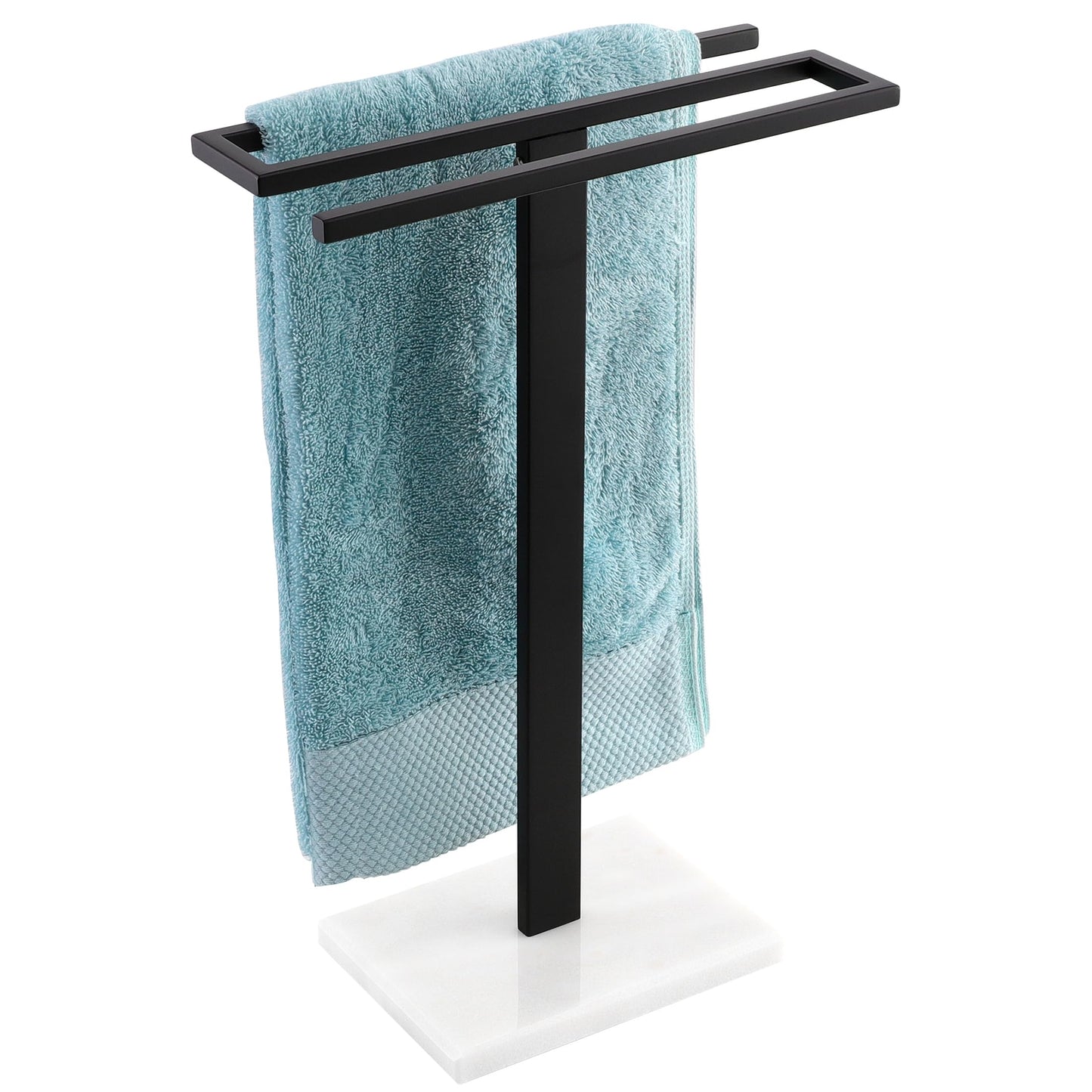 KES 38" H Standing Towel Racks for Bathroom & Countertop Hand Towel Holder, BTH501-BK+BTH223-BK