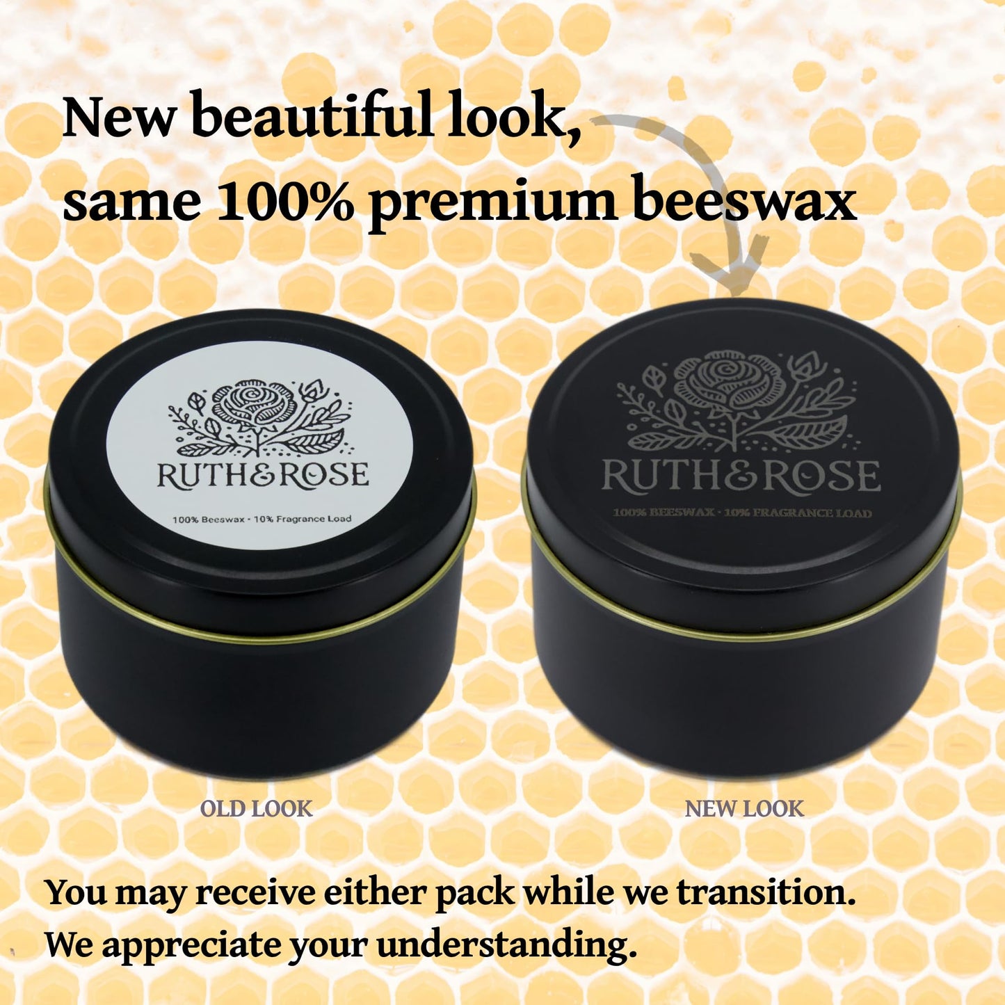RUTH & ROSE Coffee Shop Scented Candle, 100% Beeswax Candle for Home, 8oz, +65 Hours Burn Time, Aromatherapy Non Toxic Candles, Gift for Women & Men, Made in USA, Perfect for Travel or Gifting