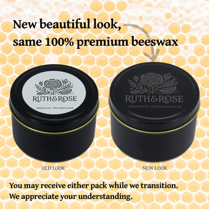 RUTH & ROSE Coffee Shop Scented Candle, 100% Beeswax Candle for Home, 8oz, +65 Hours Burn Time, Aromatherapy Non Toxic Candles, Gift for Women & Men, Made in USA, Perfect for Travel or Gifting