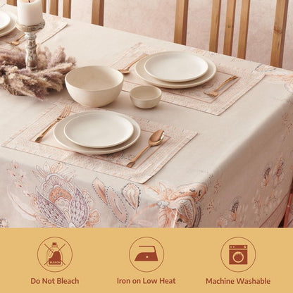 Maison d' Hermine Premium Table Cloth Rectangle Table 100% Combed Cotton 108 x 70 Inches Tablecloth Reusable Decorative for Dining Room, Farmhouse, Home, Party, Festive & Wedding - Society Florals