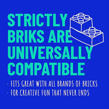 Strictly Briks Stackable Baseplates - 24 Pack 10x10 32x32 Studs Compatible with Lego for Building City Scenes Foundation Displays Bricks on Play Table Kids Easter Gift Rainbow