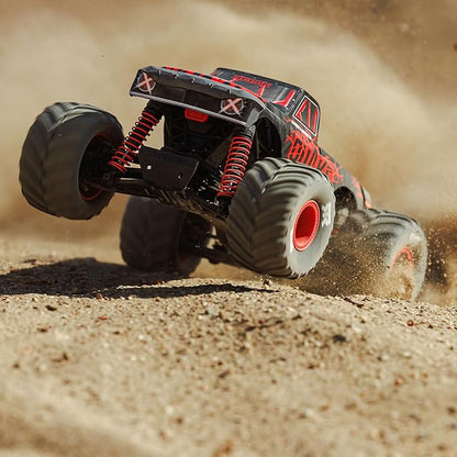 ARRMA RC Truck 1/16 Quake GROM 4X4 RTR Brushed Monster Truck (Battery &amp Charger Included) Red ARA2137T1