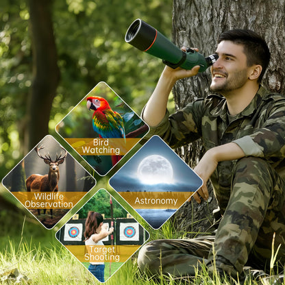 TOCHUNG 20-60x80 HD Spotting Scope | Waterproof & Fogproof High-Powered Telescope for Long-Distance Birdwatching, Target Shooting, Astronomy | Included Phone Adapter & Tripod & Carry Bag