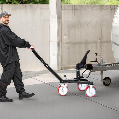 VEVOR Trailer Dolly, 3500lbs Tongue Weight Capacity, 18 inch and 22 inch Height Adjustable Trailer Dolly, with 2 inch Hitch Ball, Adjustable Handle Length, 8-inch Swivel Wheels, for Moving RV Trailer