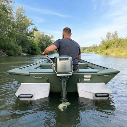 Oxphanor Boat Float Pods Pair Fits 17‘ - 18’ Boats, Portable Buoyancy Pods for Pontoon, Jon & Fishing Boats, Easy Install, UV Resistant